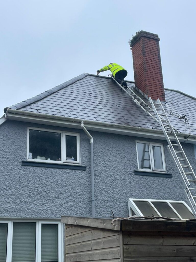 ridge tile repointing in Cardiff