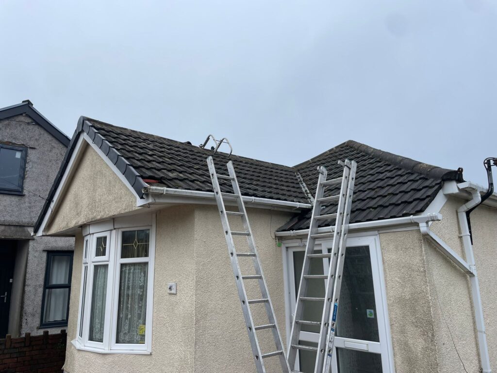 Professional ridge tile repointing in Cardiff
