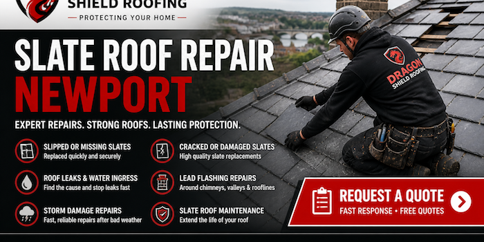 Slate roof repair in Newport